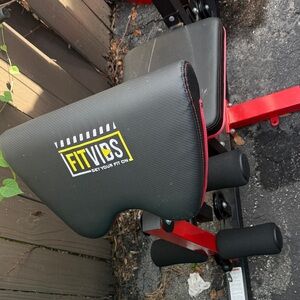 Black and Red Home Workout Bench